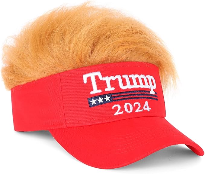 Trump 2024 Hat with Hair,Donald Trump Make America Great Again